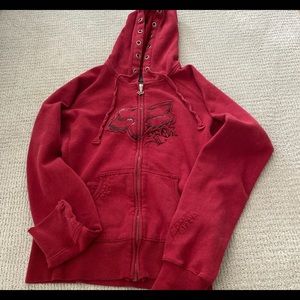 Fox racing zip up hoodie